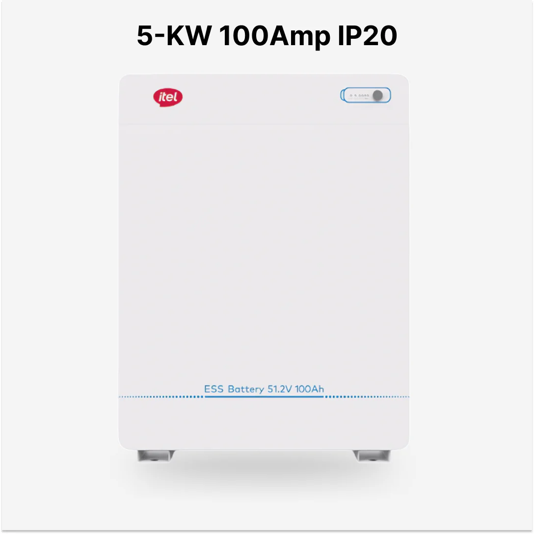 Itel 5.12kwh-51.2V-100Ah Lithium-Ion Battery LiFePO₄ IP20
