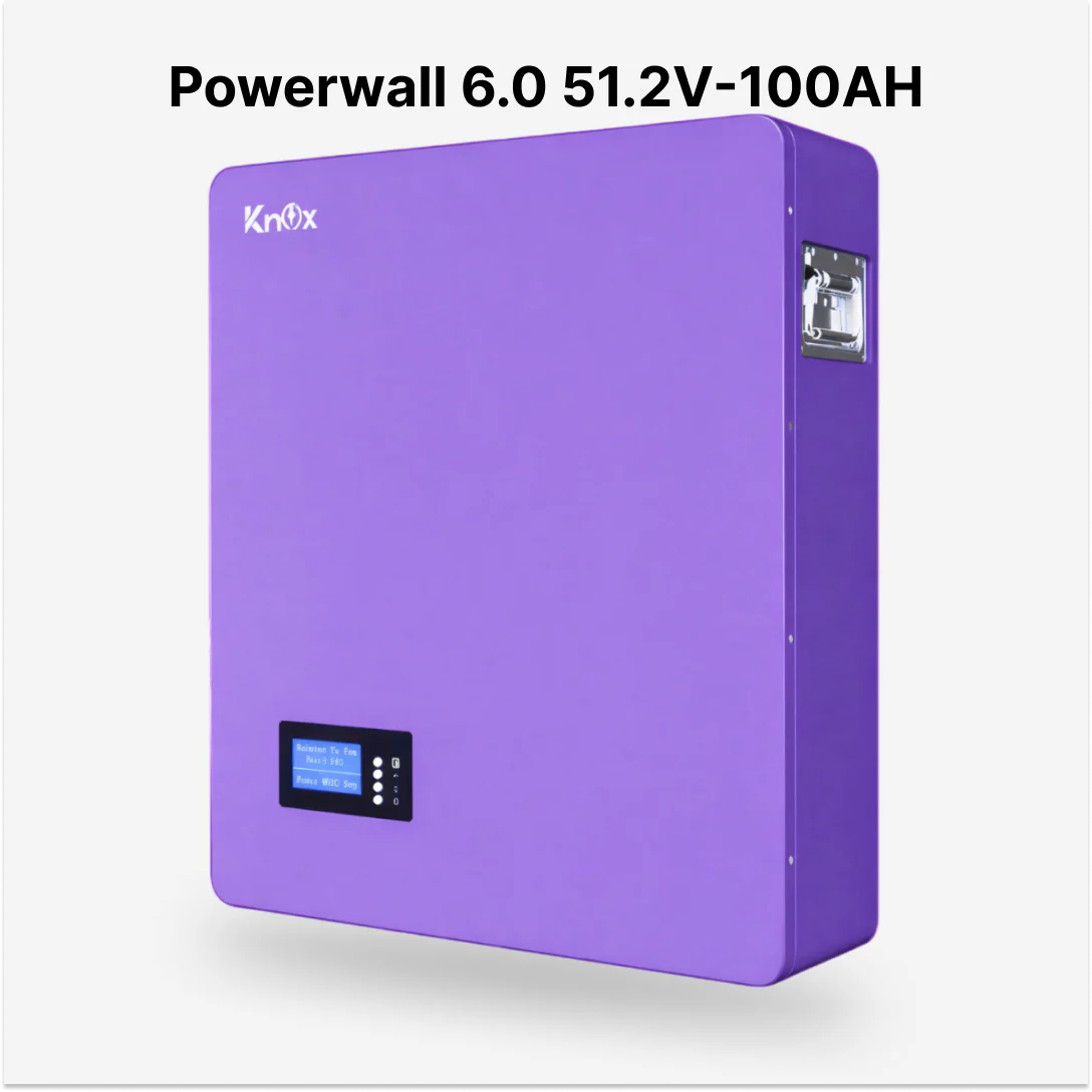 Knox Powerwall 6.0 5.12kwh 51.2V 100AH 1C IP-54 Lithium Ion Battery