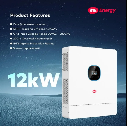itel 12kw Pro IP-54 Hybrid Solar Inverter - Image 2