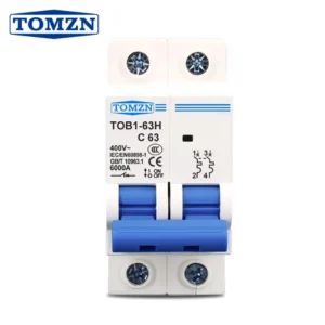 Tomzn 2P AC C Type MCB Circuit Breaker 16A-63A