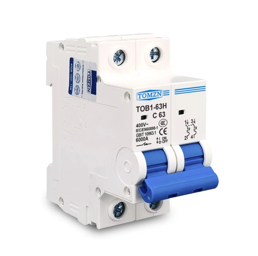 Tomzn 2P AC C Type MCB Circuit Breaker 16A-63A - Image 3